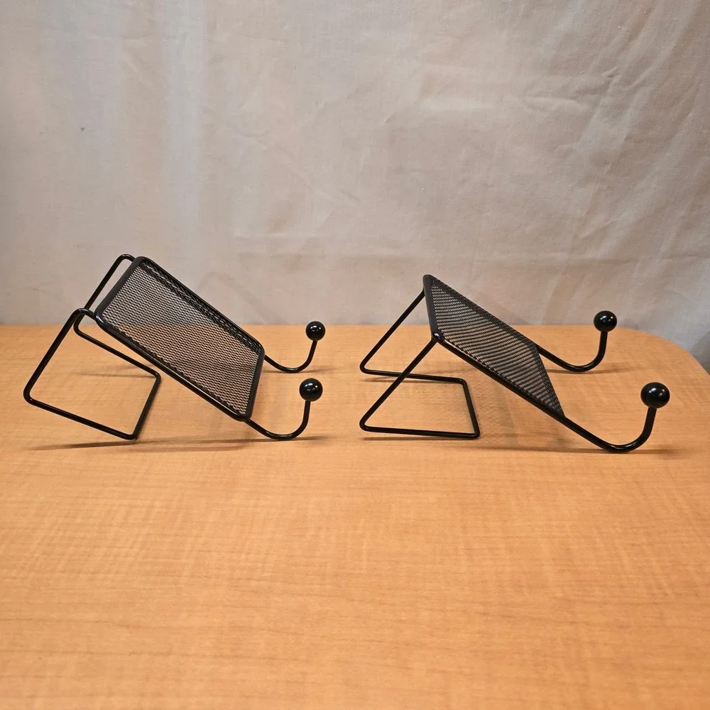 Two Black Mesh Metal‎ Office Phone Tablet Holder 4